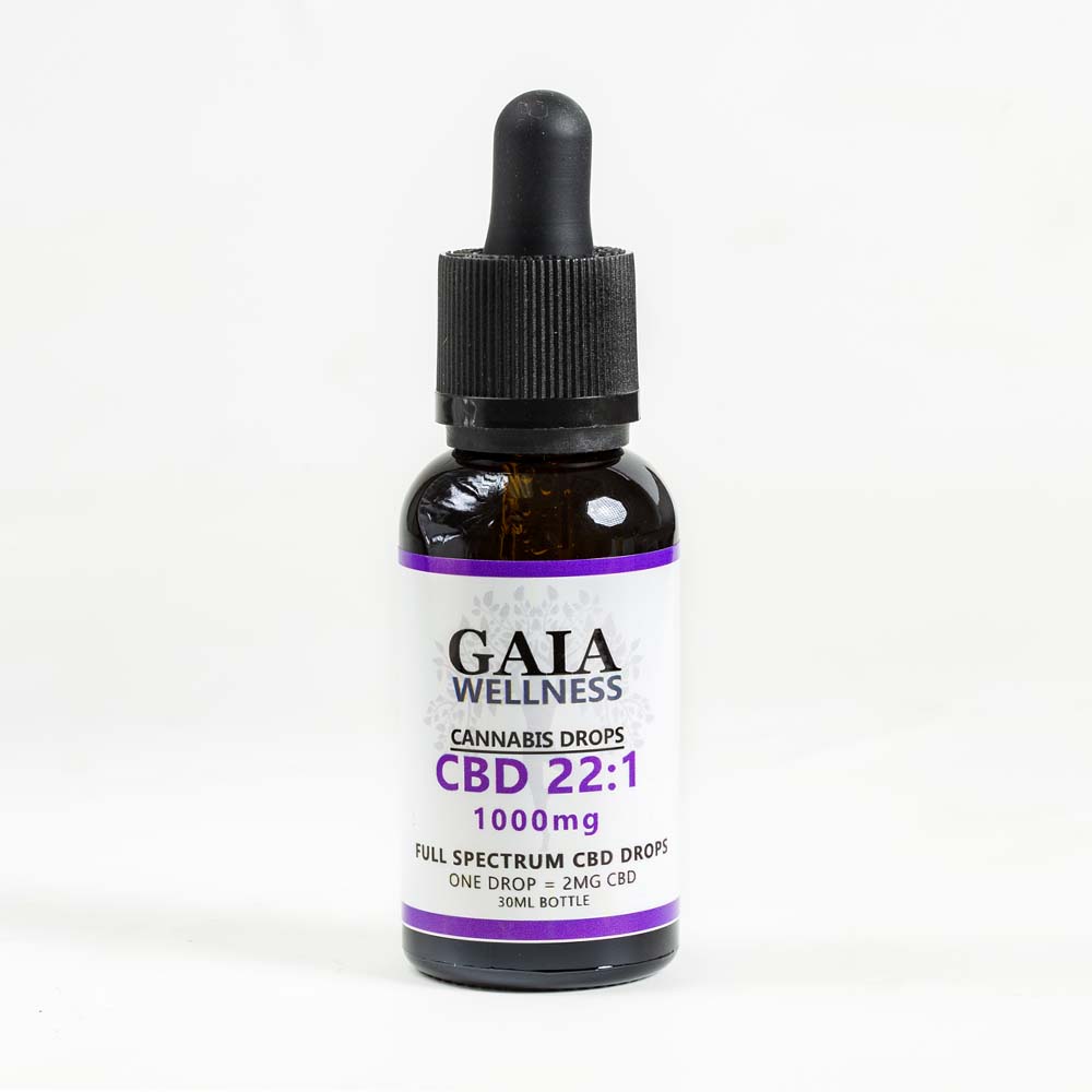 GAIA | FULL SPECTRUM 22:1 CBD:THC DROPS | 1000MG